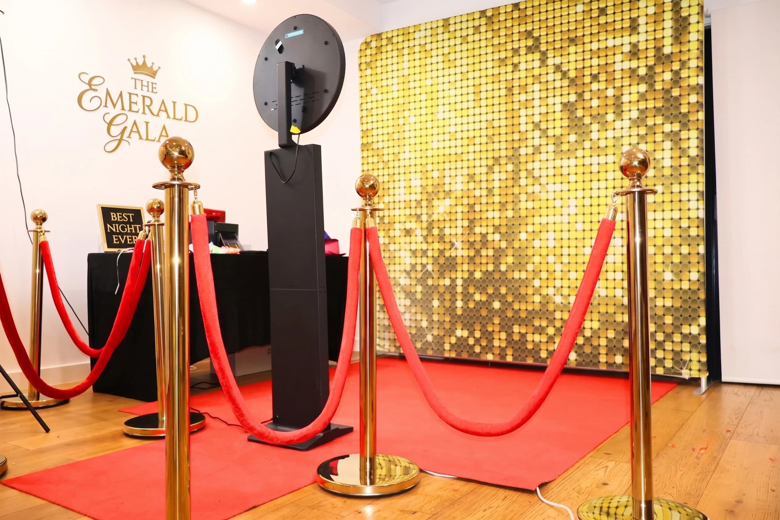 Gold Haze photo booth backdrop — Melbourne